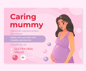 Packaging design for pharmaceutical company, vitamins for pregnant women