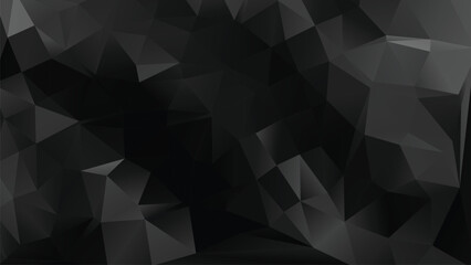 Vector Low poly abstract black background, trendy, geometric, business luxury polygonal wallpaper