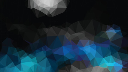 Obraz premium Vector Low poly abstract black and blue background, trendy, geometric, business luxury polygonal wallpaper