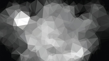 Vector Low poly abstract black and white background, trendy, geometric, business luxury polygonal wallpaper