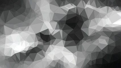Vector Low poly abstract black and white background, trendy, geometric, business luxury polygonal wallpaper