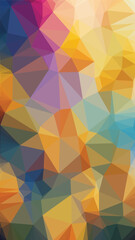 Fototapeta premium Low poly abstract colorful background, trendy, geometric, cyber polygonal wallpaper