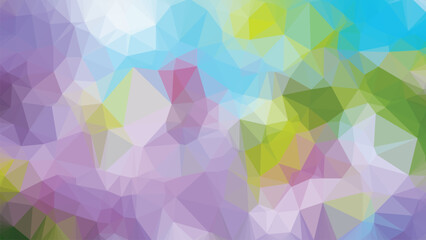 Low poly abstract colorful background, trendy, geometric, cyber polygonal wallpaper
