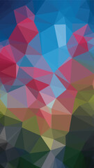 Fototapeta premium Low poly abstract colorful background, trendy, geometric, cyber polygonal wallpaper