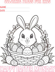 EASTER COLORING PAGE-FOR KIDS.