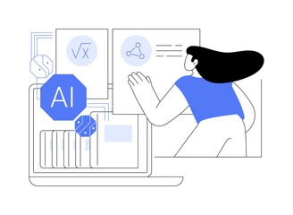 AI-Personalized Learning Plans abstract concept vector illustration.