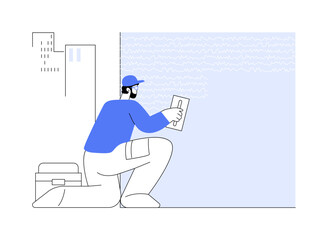 Wall texturing abstract concept vector illustration.