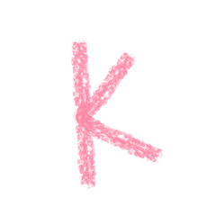 Alphabet Letters Drawn with Crayons