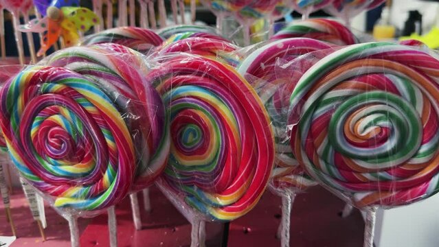 Confectionery candy shop lollipops or caramel