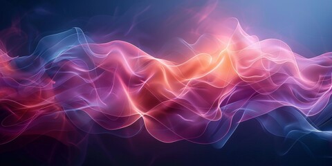 A colorful wave of light with a blue background - stock background.