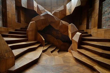 interior of modern paradoxical staircase
