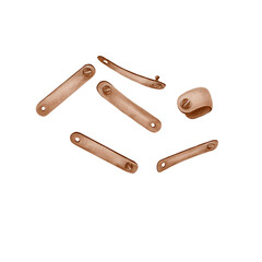 Watercolor leather tags with button. For handmade items. With your own label. Accessory for yarn store, website, social networks.