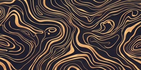 Fototapeta premium A gold and black patterned background with a gold and black stripe - stock background.