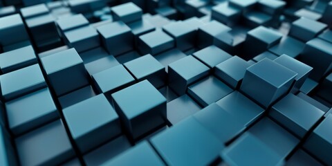 A blue background with many small squares - stock background.