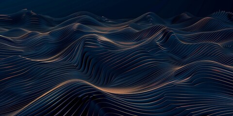 A computer generated image of a blue ocean with a lot of waves - stock background.