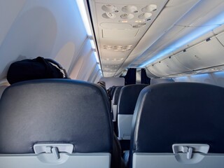 Interior of a commercial airliner