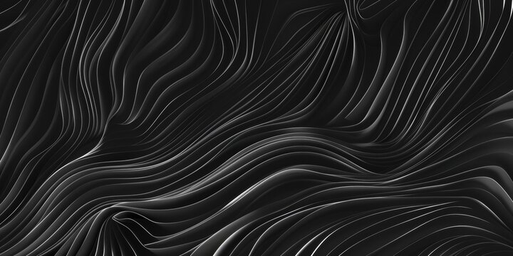A black and white image of a wave with many lines - stock background.