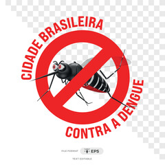 Logo campanha prefeitura contra a dengue - obrazy, fototapety, plakaty