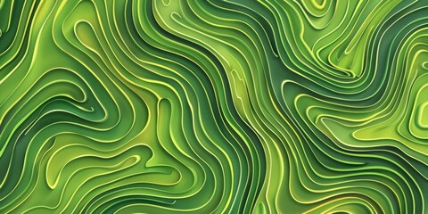 A green background with a wavy line pattern - stock background.