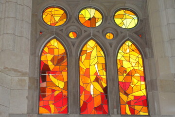 stained glass window in church