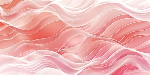 A pink and white wave pattern with a white background - stock background.