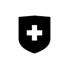 Fototapeta premium Health insurance icon vector isolated on white background. Insurance health document icon