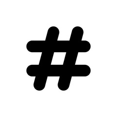 Hashtag icon vector isolated on white background. hashtag vector icon