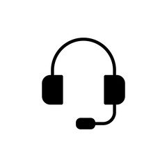 Headphone icon vector isolated on white background. Headphone vector icon. Call us