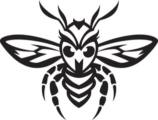 Crafted Agility: Hornet Mascot Vector Black Logo Design Emblem of Precision: Hornet Mascot Black Logo Icon Unveiled