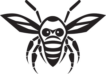 Bold Wings: Hornet Mascot Vector Design Unveiled Power of the Hive: Hornet Mascot Black Logo Icon