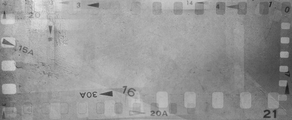 Film negatives frames grey background