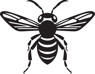 Intense Buzz: Hornet Mascot Vector Icon Unveiled Unleash the Swarm: Hornet Mascot Black Logo Icon