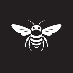 Emblem of Precision: Hornet Mascot Vector Black Logo Unveiled Mighty Wingspan: Hornet Mascot Black Logo Design