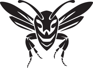 Unveil the Fury: Hornet Mascot Vector Icon Unveiled Dynamic Flight: Hornet Mascot Black Logo Design