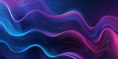 A purple and blue wave with a lot of dots - stock background.