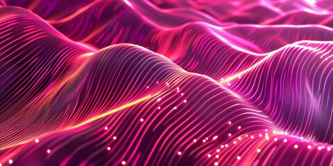 Obraz premium A purple and orange wave with a lot of lines - stock background.