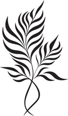 Fototapeta na wymiar Tropical Tranquility: Onekine Exotic Plant Leaves Logo Design Serene Foliage Elegance: Onekine Tropical Leaves Vector Icon