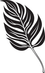 Lush Leafy Luxe: Exotic Onekine Plant Black Logo Icon Paradise Flora Essence: Onekine Tropical Leaves Vector Design