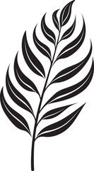 Tropical Tranquility: Onekine Exotic Plant Leaves Logo Design Serene Foliage Elegance: Onekine Tropical Leaves Vector Icon