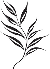 Fototapeta na wymiar Botanical Bliss: Onekine Exotic Plant Black Logo Vibrant Flora Essence: Onekine Tropical Leaves Vector Design