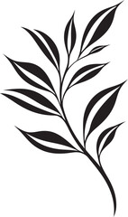 Vibrant Botanical Beauty: Onekine Tropical Leaves Black Logo Vector Lush Leafy Luxe: Exotic Onekine Plant Black Logo Icon