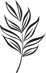 Fototapeta premium Exotic Oasis: Onekine Tropical Plant Leaves Black Icon Tropical Treasures: Onekine Exotic Plant Leaves Vector Logo