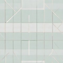 Fototapeta na wymiar a geometric pastel tiles seamless pattern, generative ai