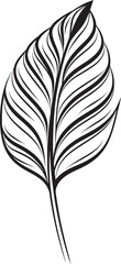 Obraz premium Tropical Serenity: Onekine Exotic Plant Leaves Black Logo Verdant Flora Symphony: Onekine Tropical Leaves Vector Icon Design
