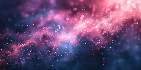 A galaxy of pink and blue stars with a purple streak - stock background.