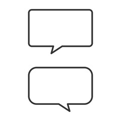 シンプルなモノクロ吹き出し線画