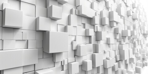A white wall with a lot of white blocks - stock background.