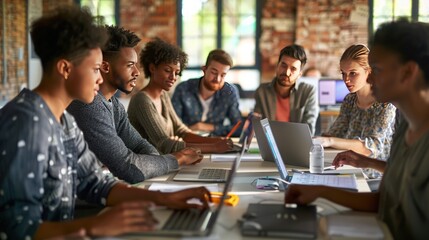 Programmer team meeting in casual dress