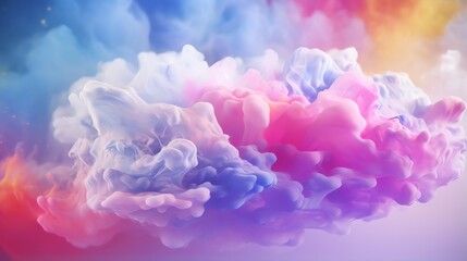 Cloudy kaleidoscope background 3d rendered colorful design with blender blur in 4k ultra hd