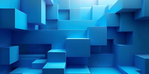 A blue background with blue cubes - stock background.